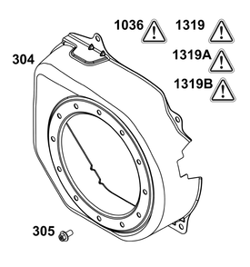Blower Housing Group Diagram and Parts List for 130G37-0253-H1 100000 - 19Z999 Briggs and Stratton Engine